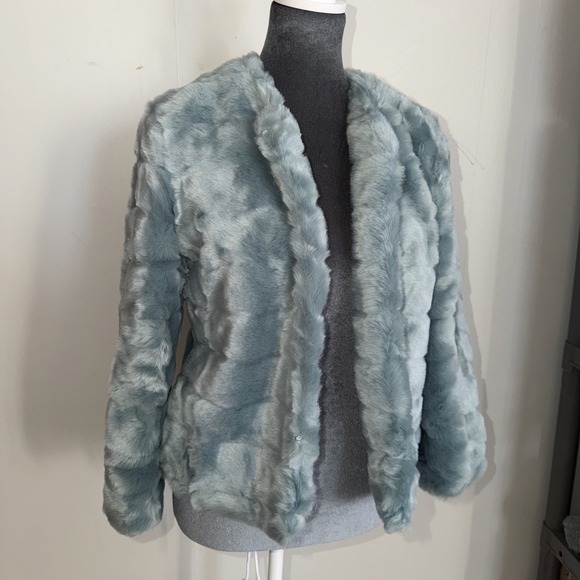 Ann Taylor Loft Jackets & Blazers - Loft Women's Faux Fur Blue Jacket Coat. Festival. Small P. Ann Taylor